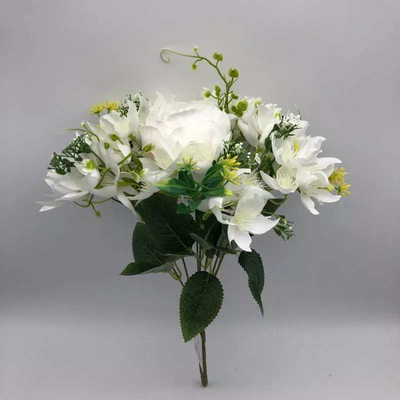 லில்லியுடன் மலர்கள் பூச்செண்டு போலி பியோனி