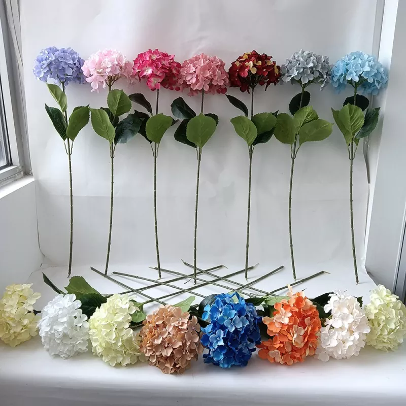 பட்டு போலி ஹைட்ரேஞ்சா பூக்கள்